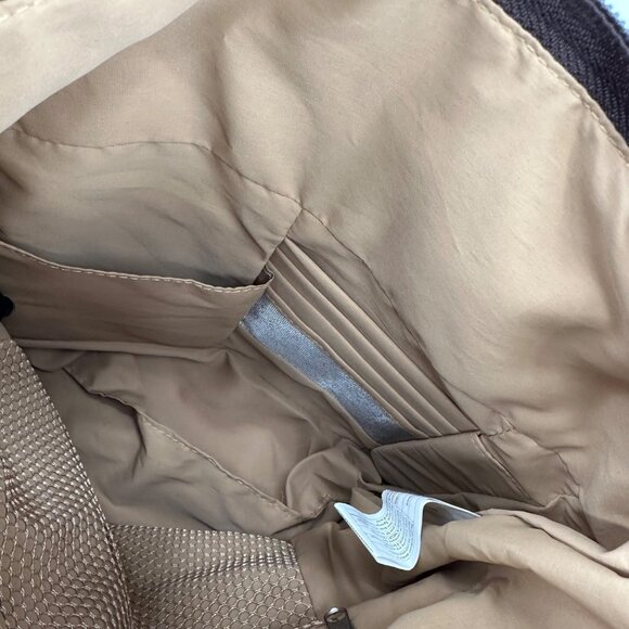 NWT Travelon Anti-Theft Bucket Tote Bag Multiple Zipper Pockets Brown - Picture 7 of 13